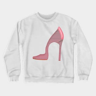 Pink and grey high heel shoe Crewneck Sweatshirt